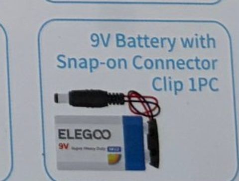 9V Battery with Snap Connector
